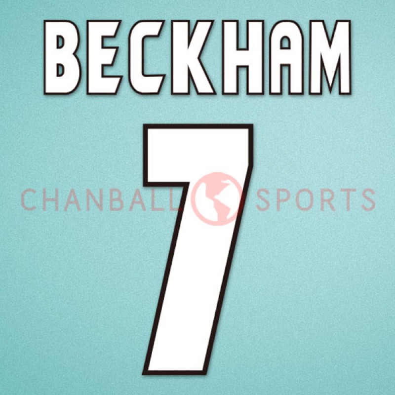 Manchester United 1997-1999 Beckham #7 Homekit Nameset Printing 