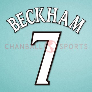 Manchester United 1999-2002 Beckham #7 Champions League Homekit Nameset Printing 