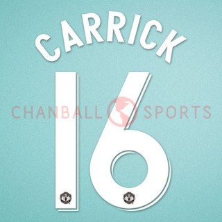Manchester United 2011-2013 Carrick #16 Champions League 3rd Homekit Nameset Printing 