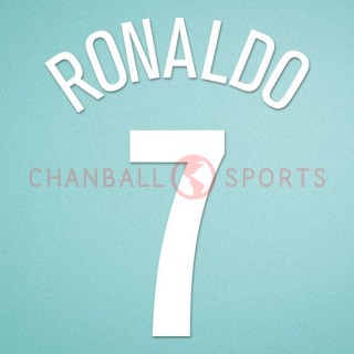 Manchester United 2004-2006 C.Ronaldo #7 Champions League Homekit Nameset Printing 