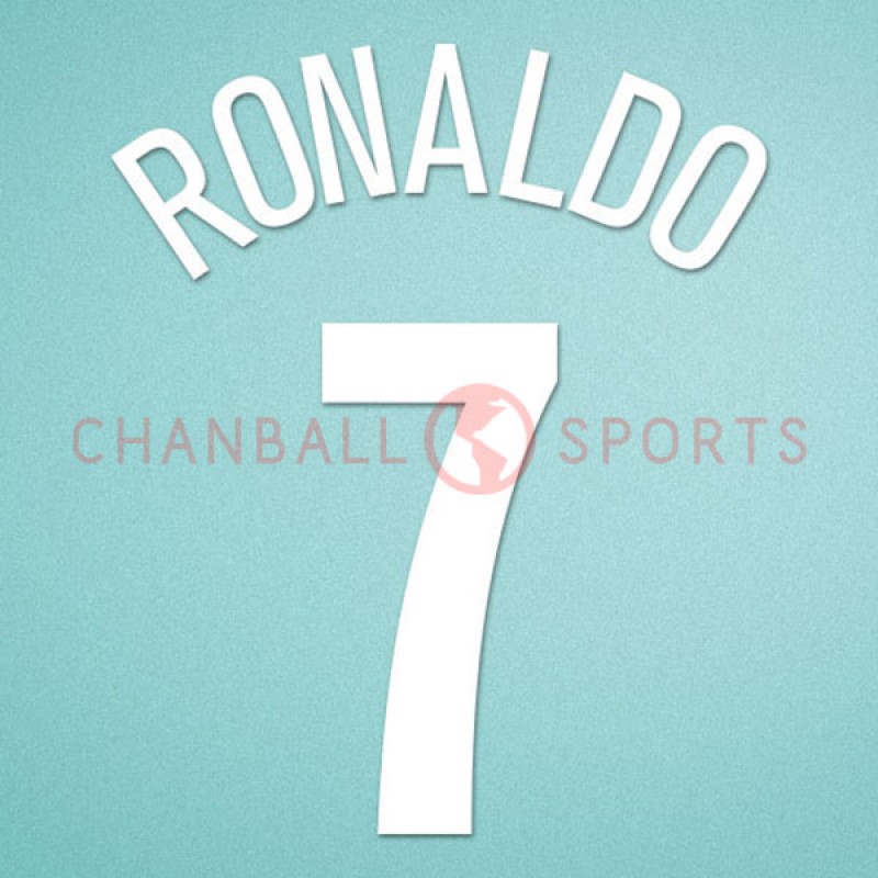 Manchester United 2004-2006 C.Ronaldo #7 Champions League Homekit Nameset Printing 