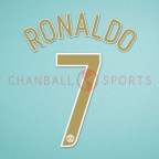 Manchester United 2006-2007 C.Ronaldo #7 Champions League Homekit Nameset Printing 