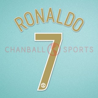 Manchester United 2006-2007 C.Ronaldo #7 Champions League Homekit Nameset Printing 