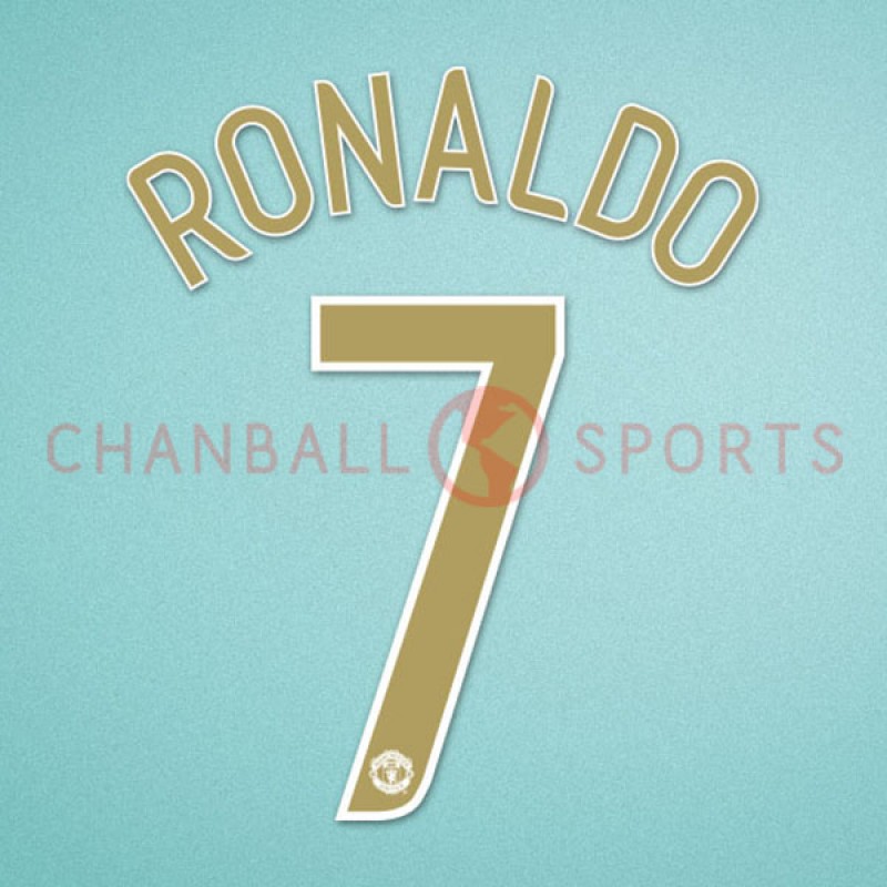 Manchester United 2006-2007 C.Ronaldo #7 Champions League Homekit Nameset Printing 