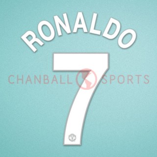 Manchester United 2008-2009 C.Ronaldo #7 Champions League Homekit Nameset Printing 