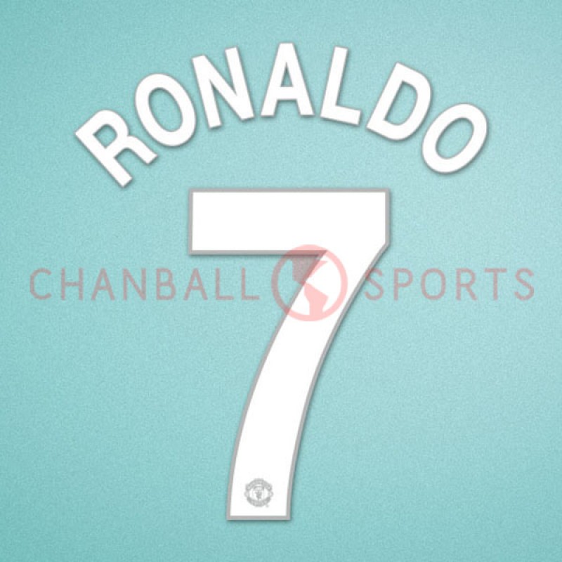 Manchester United 2008-2009 C.Ronaldo #7 Champions League Homekit Nameset Printing 