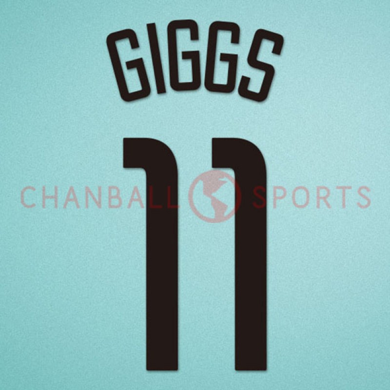 Manchester United 2002-2003 Giggs #11 Champions League Awaykit Nameset Printing 