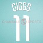 Manchester United 2002-2004 Giggs #11 Champions League Homekit Nameset Printing 