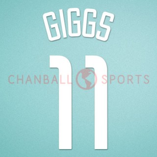 Manchester United 2002-2004 Giggs #11 Champions League Homekit Nameset Printing 