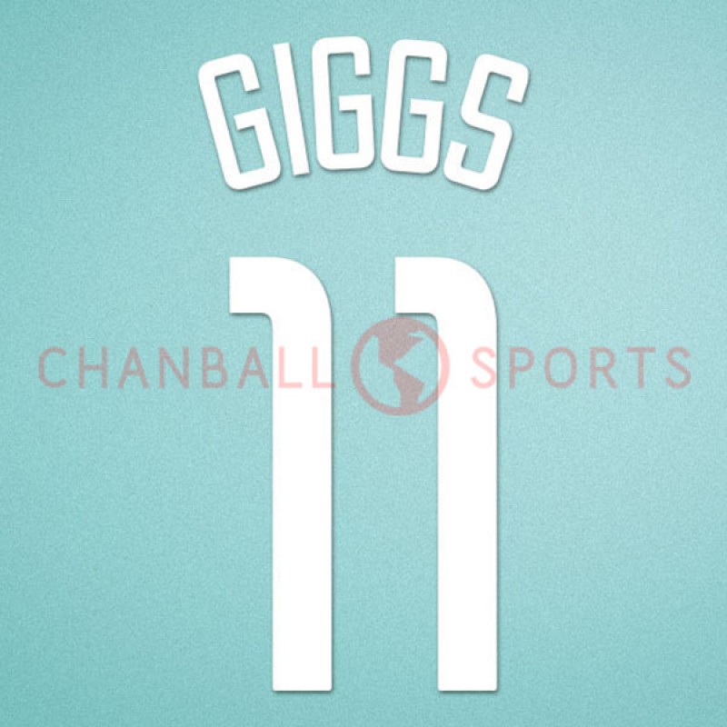 Manchester United 2002-2004 Giggs #11 Champions League Homekit Nameset Printing 