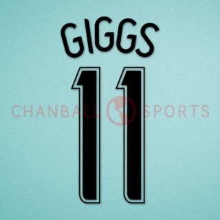 Manchester United 2006-2007 Giggs #11 Champions League Awaykit Nameset Printing 