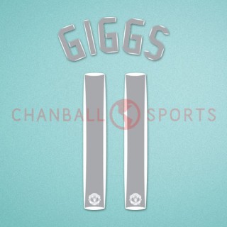 Manchester United 2007-2008 Giggs #11 Champions League Homekit Nameset Printing 