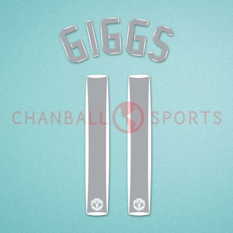 Manchester United 2007-2008 Giggs #11 Champions League Homekit Nameset Printing 