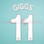 Manchester United 2008-2011 Giggs #11 Champions League Homekit Nameset Printing 
