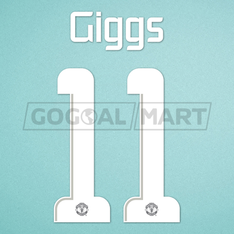 Manchester United 2013-2014 Giggs #11 Champions League Homekit Nameset Printing