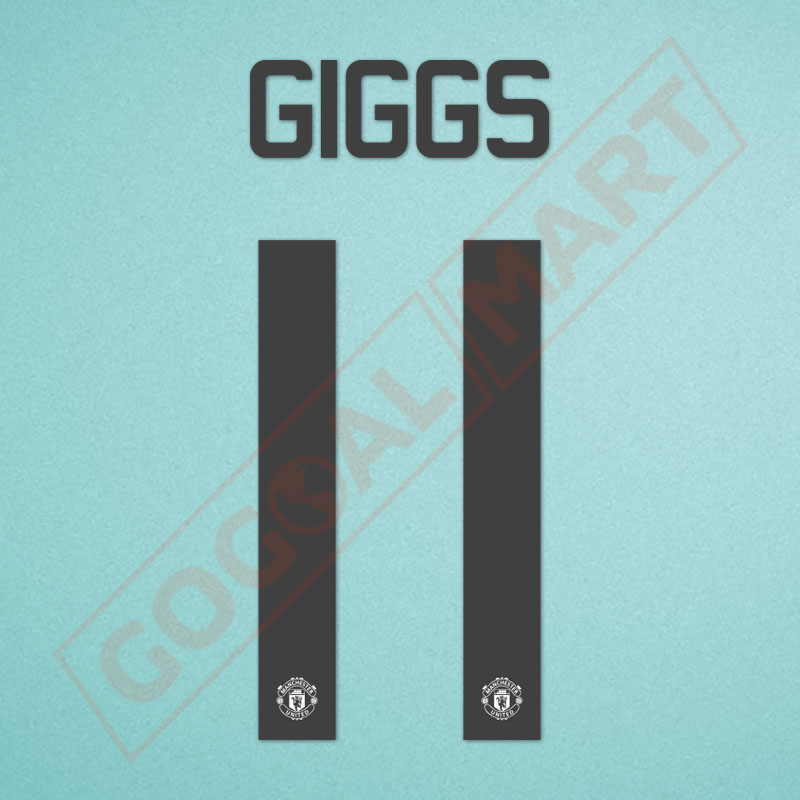 Manchester United 2016-2017 Giggs #11 Europa League/F.A. Cup 3rd Awaykit Nameset Printing