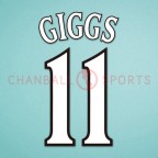 Manchester United 1999-2002 Giggs #11 Champions League Homekit Nameset Printing 