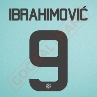 Manchester United 2016-2017 Ibrahimovic #9 Europa League/F.A. Cup 3rd Awaykit Nameset Printing