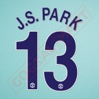 Manchester United 2008-2009 J.S.Park #13 Champions League Awaykit Nameset Printing