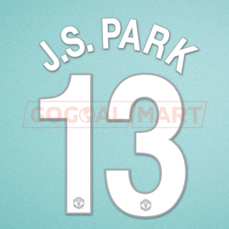 Manchester United 2008-2011 J.S.Park #13 Champions League Homekit Nameset Printing