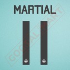 Manchester United 2016-2017 Martial #11 Europa League/F.A. Cup 3rd Awaykit Nameset Printing