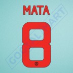 Manchester United 2015-2016 Mata #8 Europa League/F.A. Cup 3rd Awaykit Nameset Printing