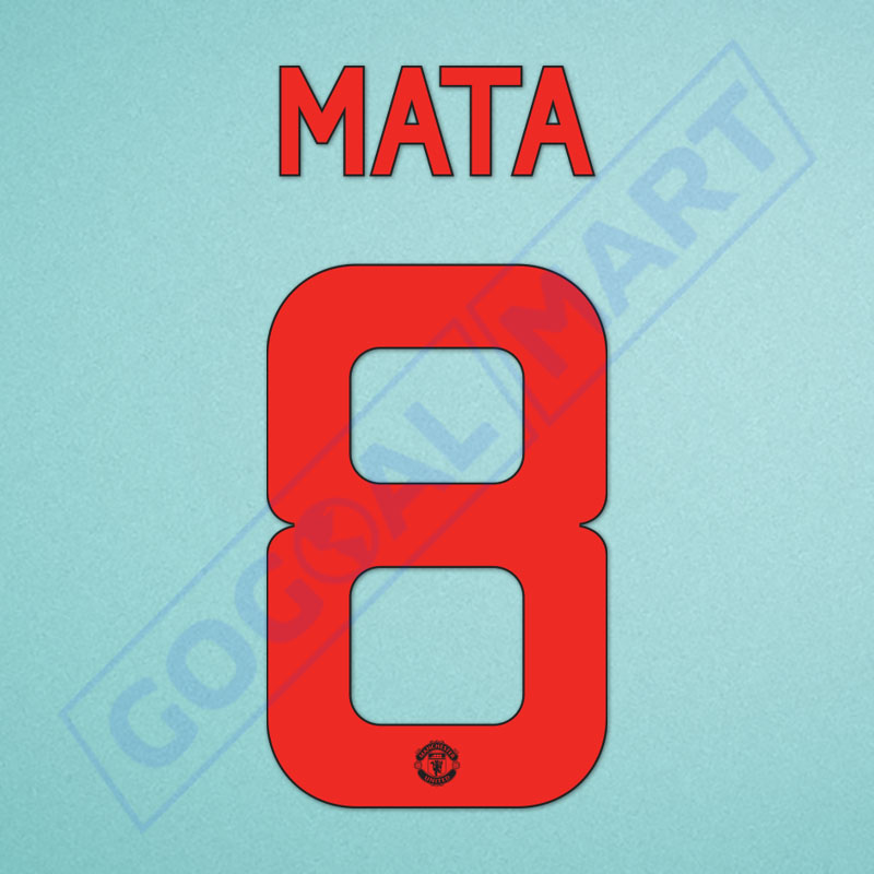 Manchester United 2015-2016 Mata #8 Europa League/F.A. Cup 3rd Awaykit Nameset Printing