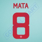 Manchester United 2015-2016 Mata #8 Europa League/F.A. Cup Awaykit Nameset Printing