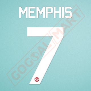 Manchester United 2015-2017 Memphis #7 Europa League/F.A. Cup Home/Awaykit Nameset Printing
