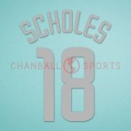 Manchester United 2002-2003 Scholes #18 Champions League 3rd Awaykit Nameset Printing 