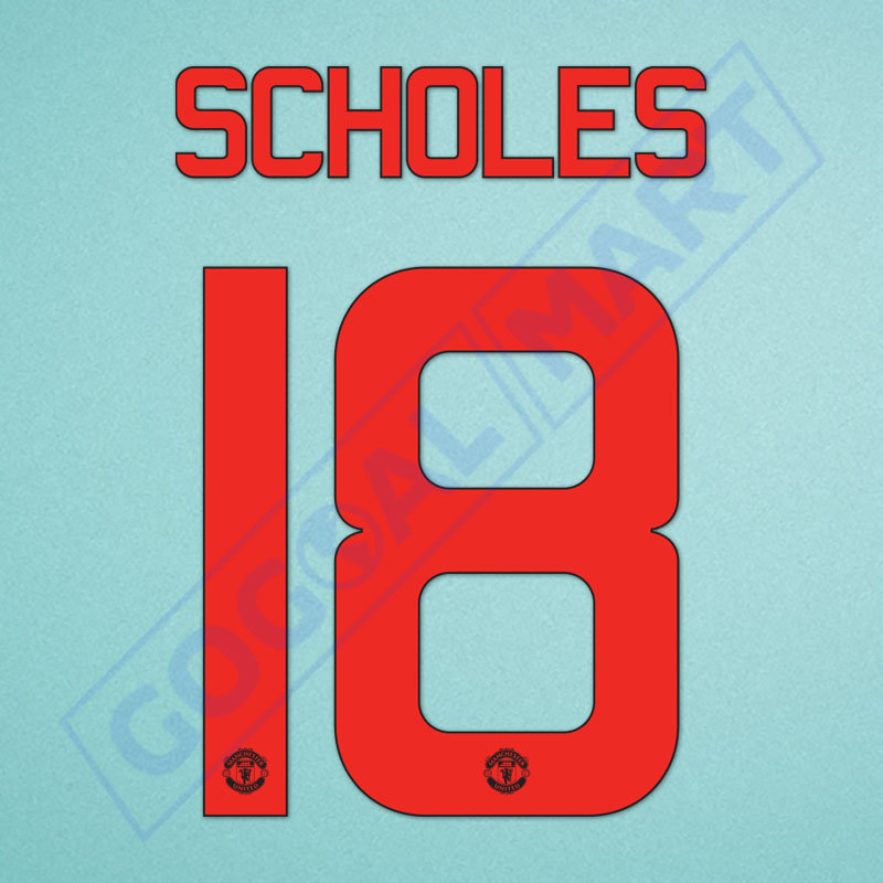 Manchester United 2015-2016 Scholes #18 3rd Awaykit Nameset Printing