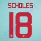 Manchester United 2015-2016 Scholes #18 Awaykit Nameset Printing