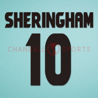 Manchester United 1998-1999 Sheringham #10 Champions League Awaykit Nameset Printing 