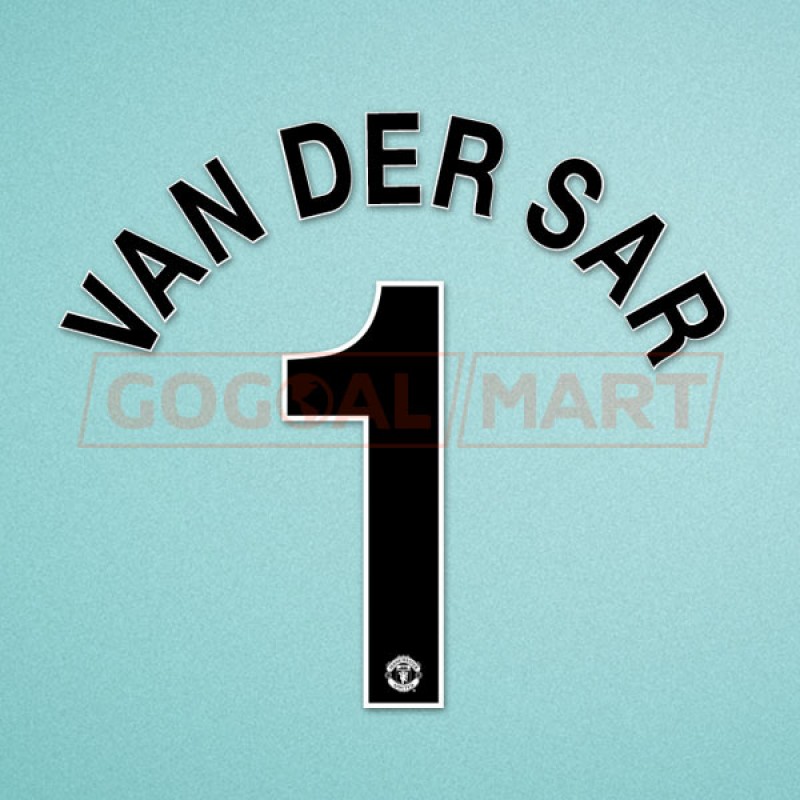 Manchester United 2010-2011 Van Der Sar #1 Champions League Awaykit Nameset Printing