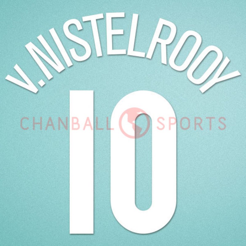 Manchester United 2004-2006 v. Nistelrooy #10 Champions League Homekit Nameset Printing 