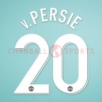 Manchester United 2011-2013 v. Persie #20 Champions League Homekit Nameset Printing 