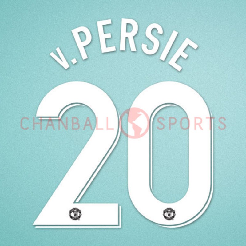 Manchester United 2011-2013 v. Persie #20 Champions League Homekit Nameset Printing 