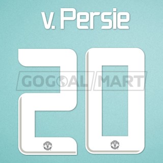 Manchester United 2013-2014 v.Persie #20 Champions League Homekit Nameset Printing