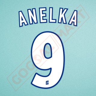 PSG 1999-2001 Anelka #9 Homekit Nameset Printing 