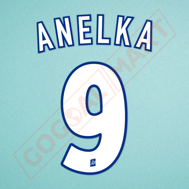 PSG 1999-2001 Anelka #9 Homekit Nameset Printing 