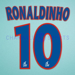 PSG 2002-2003 Ronaldinho #10 Awaykit Nameset Printing 
