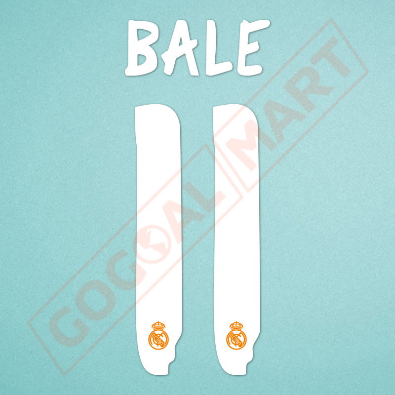 Real Madrid 2013-2014 Bale #11 3rd Awaykit Nameset Printing