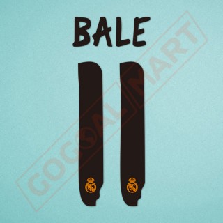 Real Madrid 2013-2014 Bale #11 Home/Awaykit Nameset Printing
