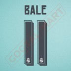 Real Madrid 2015-2016 Bale #11 Homekit Nameset Printing