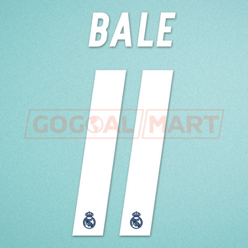Real Madrid 2016-2017 Bale #11 Awaykit Nameset Printing