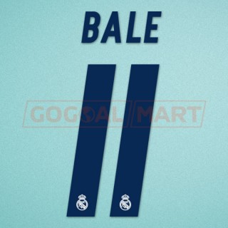 Real Madrid 2016-2017 Bale #11 Homekit Nameset Printing