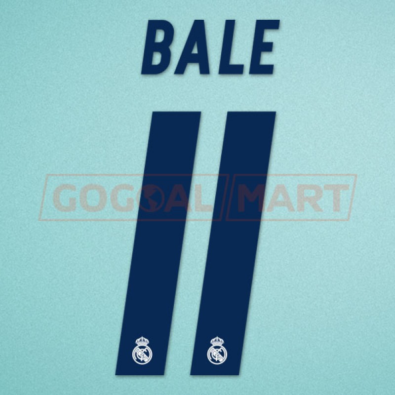 Real Madrid 2016-2017 Bale #11 Homekit Nameset Printing
