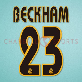 Real Madrid 2003-2005 Beckham #23 Homekit Nameset Printing 