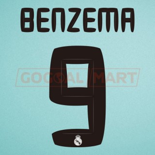Real Madrid 2010-2011 Benzema #9 Homekit Nameset Printing