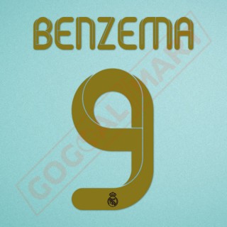 Real Madrid 2011-2012 Benzema #9 Home/Awaykit Nameset Printing